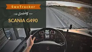 POV Driving Scania G490 - Sweden, Stockholm, Orminge