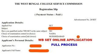 WB set online application full process
