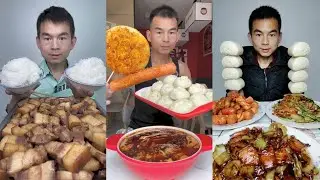Mukbang Foodie Meat 🍖🥓 Pork Chicken 🍗 Noodles 🍜 with Chinese food #eat #noodles #pork #pork 