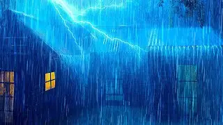 Rain On An Ancient Roof For Sleeping - Deep Sleep With Heavy Rain & Thunder Sound At Night ⛈️⚡
