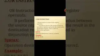 LOGICAL INSTRUCTION