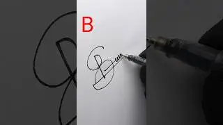 Signature idea for letter B #signature #howtosign #viralshorts