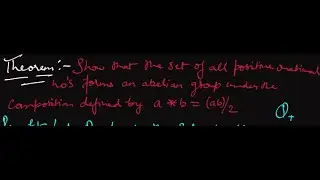 Show that the set of all +ve rational no's forms an abelian group under the composition a*b=(ab)/2