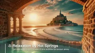 Relaxation by Hot Springs | Ocean&rsquo;s Embrace at Mont Saint-Michel | 20min