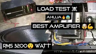 Ahuja spa 5000EM amplifier 21 inch  6400 watt speaker load test 