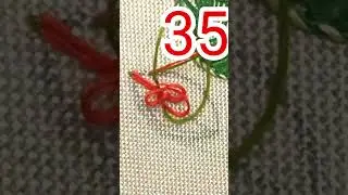 Thirty-fifth type of fishbone stitch Beginners HandEmbroidery #creativearts #rahanashreehomemaker