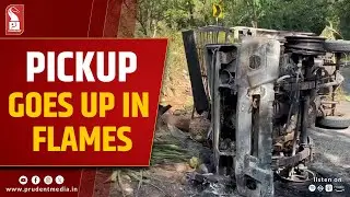 Tender Coconut&ndash;Laden Pickup Gutted by Fire at Chorla Ghat