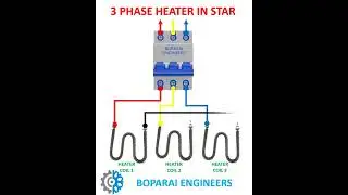 3 PHASE HEATER CONNECTED IN STAR WITHOUT NEUTRAL #electrical #heater #heating #mcb #coil #circuit
