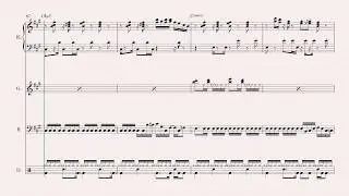 Vulfpeck - Dean Town full band score transcription (with on-screen notation)