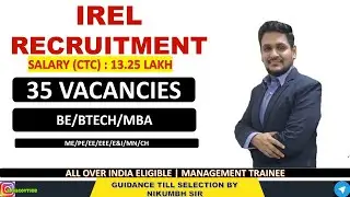 IREL RECRUITMENT 2023 | LATEST GOVERNMENT JOB UPDATES IN ENGLISH