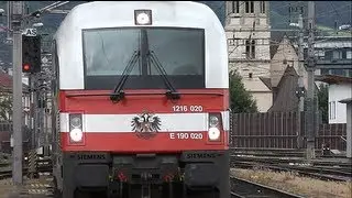 Züge in Innsbruck! Ski WM RJ, Frontrunner, OE3, Polizei Taurus, 1216 020, KitzSki Talent
