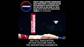 UFC on ESPN 44 Holloway vs Allen Fight Simulation Highlight #shorts