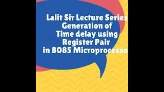 Program/ to generate Time delay using register pair in 8085 Microprocessor(www.prudentac.com)
