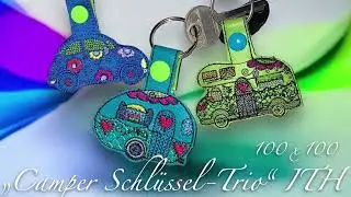 Stickdateien Camper Schl&uuml;ssel Trio ITH