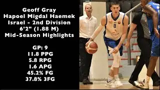 Geoff Gray Hapoel Migdal Haemek 2021/2022 Mid-Season Highlights