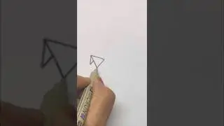 Easy Bird Drawing 🦅 ❤️ | Geometric Bird #art #shorts #drawingskill #geometric