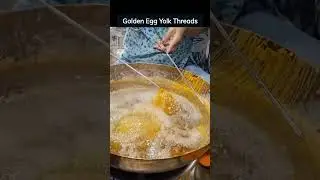 Making Golden Egg Yolk Threads (ฝอยทอง) | Thai Street Food #shorts