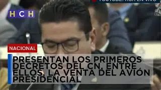 Presentan los primeros decretos del CN, entre ellos, la venta del avión presidencial