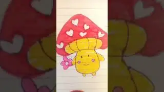Cute mushroom drawing /Nigitha 's art gallery. kawaii doodle ideas 🌈❤️