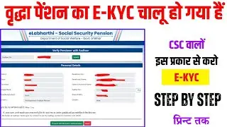 वृद्धा पेंशन का e-kyc आज से चालू हो गया है || vridha pension ka e-kyc kare || vridha pension ekyc 