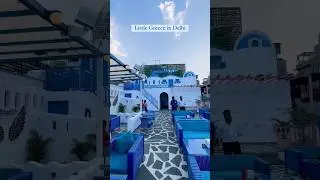 Little Greece in Delhi (Norwang Cafe) #delhi #travel #trending #visitdelhi #shorts #majnukatila