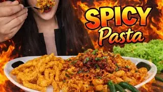 EXTREME SPICY PASTA MUKBANG 🔥🌶️ | Fiery Chilli Pasta Challenge | No Talking Eating Sounds