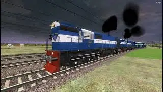 Twin alco with icf blue passenger train gameplay in indian train simulator pc  #trainsim