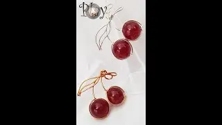 Play with wire | Cherry | pendant | spherical stone | stone with holes @LanAnhHandmade 729 #Shorts