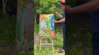 Quadro de reboco feito com areia do rio capibaribe