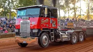 DIESELS In Dark Corners 2025! Behemoth 4.1 Hot Semi Pulling. Big rigs pulling on Georgia Clay. (Sat)