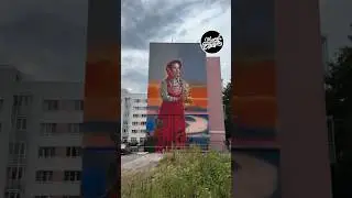 BIG STREET ART MURAL 👀 #mural #streetart #shorts