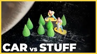 Car vs. Stuff | Raw egg gets crushed by a Tire with ASMR Sound