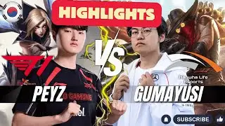 T1 Peyz vs HLE Gumayusi HIGHLIGHTS - Peyz KAI'SA vs Gumayusi JHIN ADC - Patch 26.1 KR Ranked