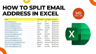 How to split email address in #excel 2023