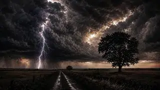 Thunderstorm | Dark Storm Clouds Rolling In | 3 Hours Ambient Background