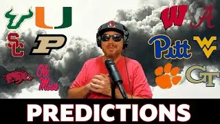 PREDICTION: WISCY BAMA, GEORGIA TECH CLEMSON, PITT WEST VA, MIAMI USF, ARKY OLE MISS