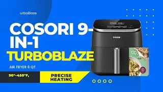COSORI 9-in-1 TurboBlaze Air Fryer 6-Quart &ndash; Premium Ceramic Coating,
