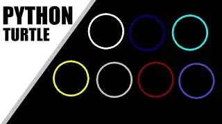 Python Turtle - Automatic color change of Circle | Automatic Fill Color in Circle By #BKTutorial
