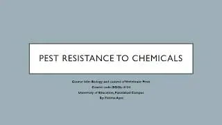 Pest Resistance to Chemicals| Part-II | Resistance Mechanisms