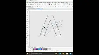 Modern Letter A Logo Design in CorelDRAW #shorts #coreldraw