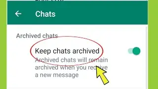 Сохранять чаты в архиве в Whatsapp?