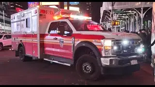 FDNY Ambulance responding in Times Square