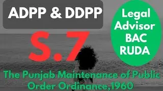 S.7 of The Punjab Maintenance of Public Order Ordinance,1960 #kung 