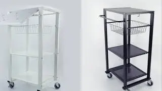 Home Metal Rolling Cart Trolly Kitchen Storage Utility Cart Serving Cart Dining Cart