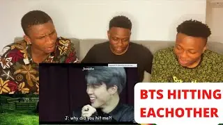 BTS Hitting Eachother for 8 Minutes BTS Funny Moments | REACTION