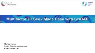 Multi-factor differential expression analysis with DESeq2 in SciDAP
