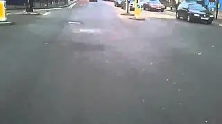 Marked Police Car Jumps Red Light