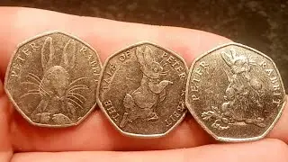 ALL 3 PETER RABBIT 50P COINS in CIRCULATION  - Beatrix Potter 2016-2018 Peter Rabbit 50p Coins