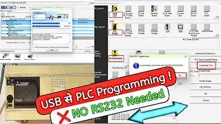 Mitsubishi Plc communication with USB Cable ! No Need RS232 ! Explained