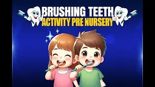 FUN Brushing Teeth Activity for Kids! 🦷 Pre-Nursery Dental Hygiene Lesson | School Activity